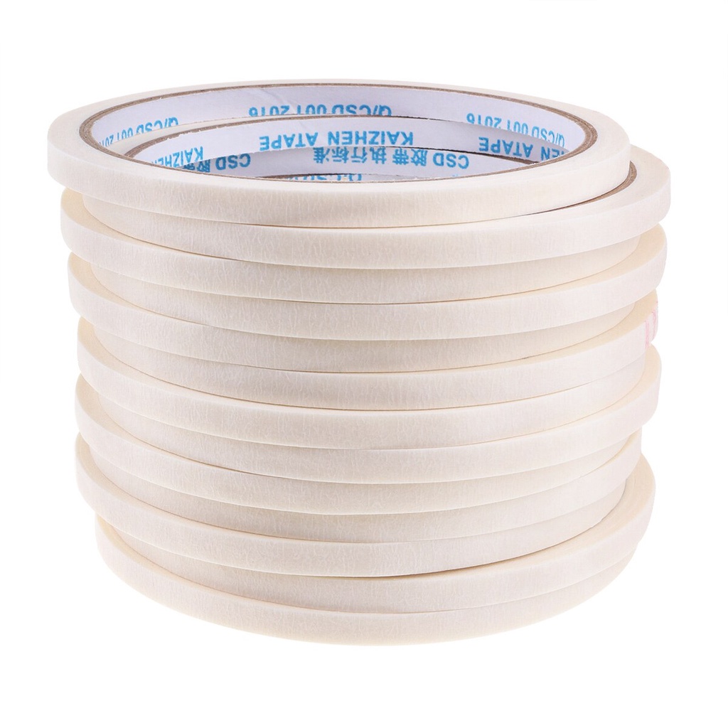 Cuộn Băng Keo Một Mặt 20M 5mm-50mm Màu Trắng Tự Dính Dùng Để Vẽ Tranh Sơn Dầu
