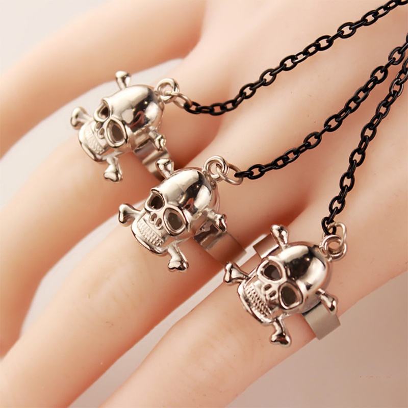 Vòng Tay Da PU Đính Gai Đầu Lâu Phong Cách Gothic