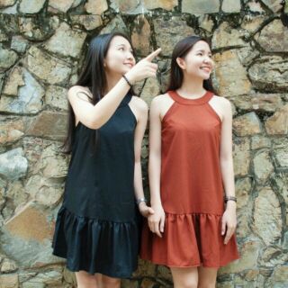 Đầm cổ yếm đuôi cá dể thương lắm