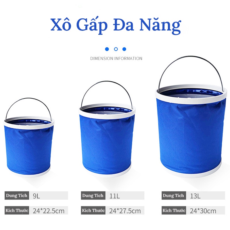 Xô Đựng Nước Gấp Gọn – Dùng Đựng Nước Rửa Xe Và Làm Xô Câu Cá Tiện Lợi CARZONE.TOP