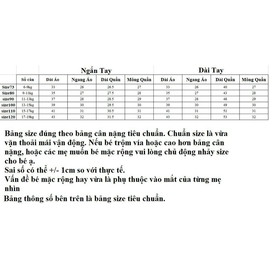 Bộ Tay Ngắn Quần Dài THUN LẠNH MINKY MOM In Hình Áo Quần Dễ Thương Cho Bé TN-IN170