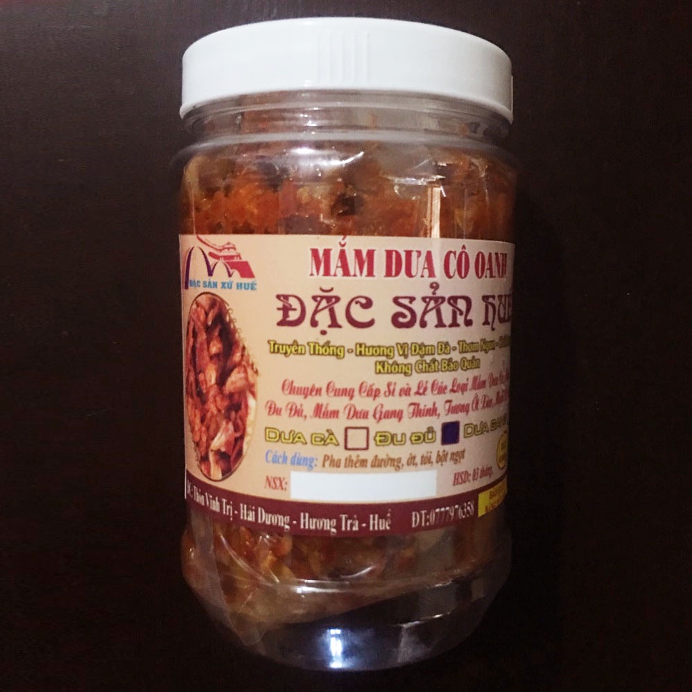 Mắm dưa cà đu đủ xứ Huế 400g - Đặc sản Huế