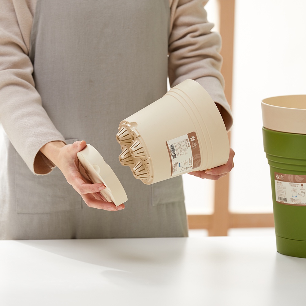Chậu nhựa trồng cây 2 đáy cao cấp - Ban Công Xanh