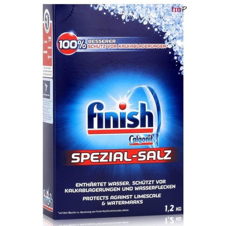 Muối rửa bát Finish 1,2kg hàng Đức, spezial salt muối finish 1.2kg làm mềm nước cho máy rửa bát chén