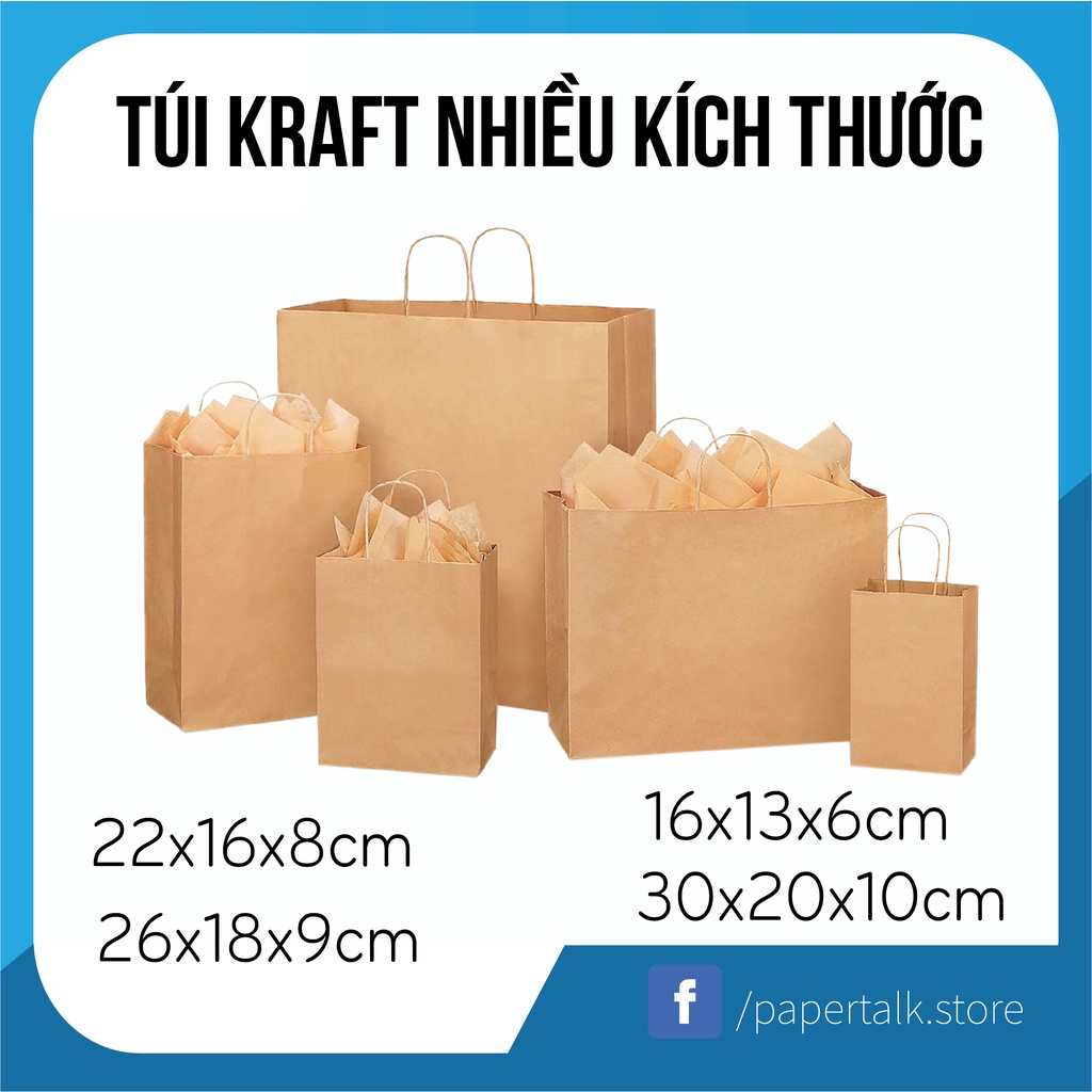 100 TÚI GIẤY KRAFT