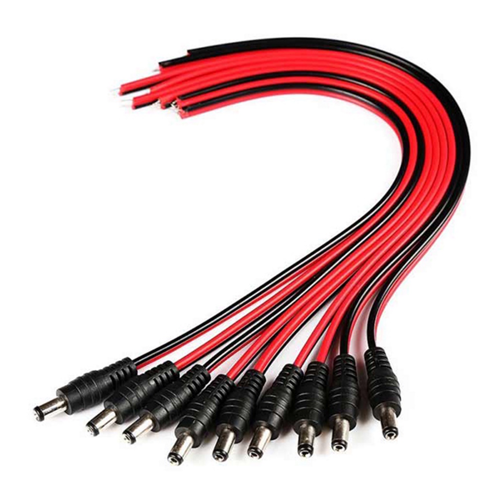 Dây Nguồn DC Đực 5.5x2.1mm, Dây Đỏ Đen