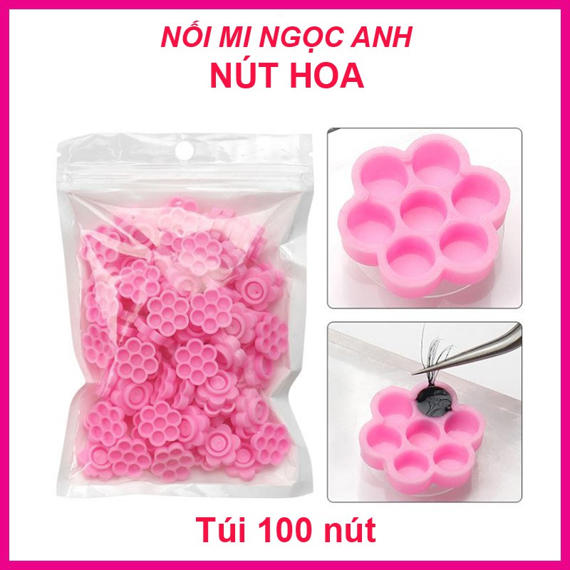 Nút đựng keo hoa mai 6 cánh mẫu mới, nút hoa đựng keo 1 túi 100 cái