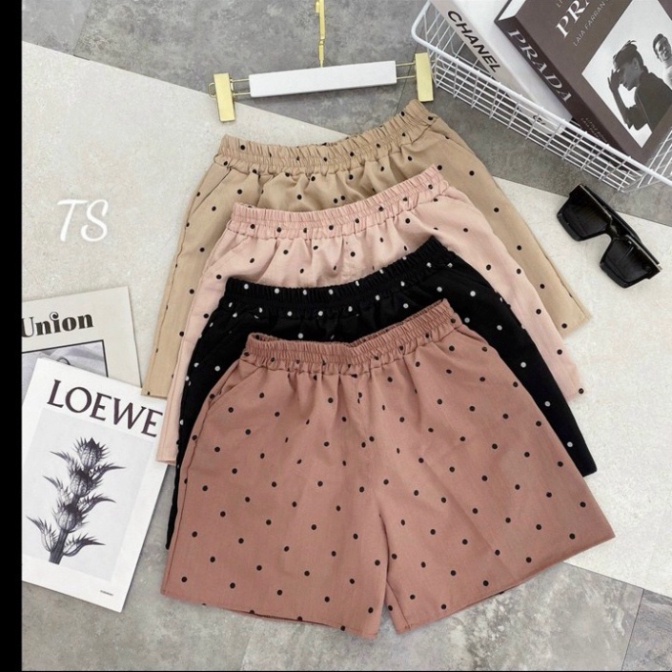 Quần short đũi- sooc đùi mặc ở nhà chấm giọt bi thuận lợi mặc mát ngày hè Q88 Xiao shop sang chảnh. trendy hot girl xiao