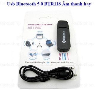 Usb Bluetooth 5.0 BTR118 Dongle Âm thanh hay, tạo Bluetooth cho amply,loa