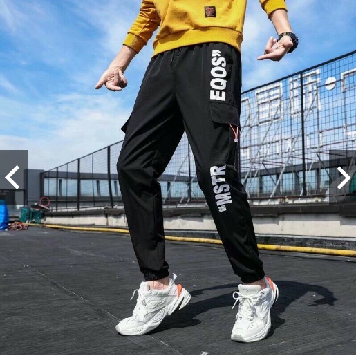 Quần jogger nam túi hộp phong cách đường phố, chất gió dù EQOS, bền đẹp(cao cấp)