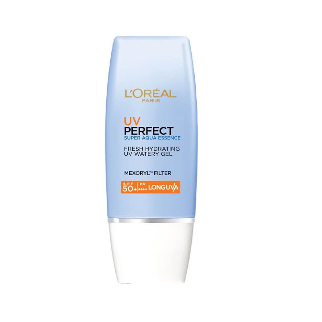 Kem Chống Nắng Dưỡng Ẩm Da L'Oreal Paris UV Perfect Super Aqua Essence SPF50+ PA++++ 30ml (Xanh Dương)