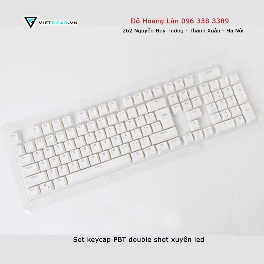 Bộ keycap PBT double shot xuyên led