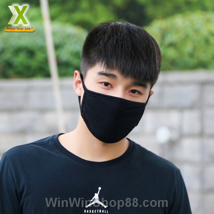Khẩu trang trơn màu đen, Khẩu trang vải màu đen trơn - Do_luu_niem | BigBuy360 - bigbuy360.vn
