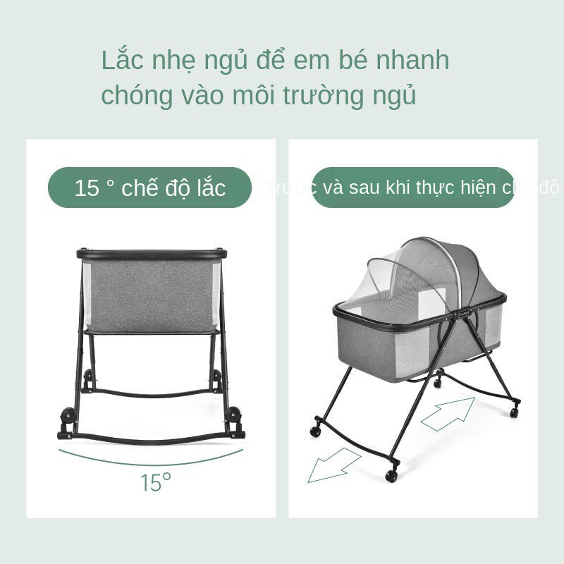 Nôi có thể di chuyển xách tay cho bé ngủ Giường gấp gọn sơ sinh tiện nghi