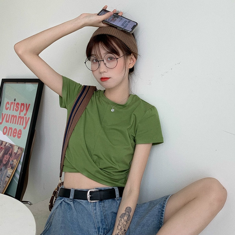 áo croptop nữ Xoắn Eo Gợi Cảm Hàn Quốc