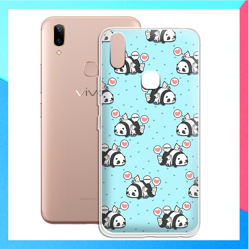 [FREESHIP ĐƠN 50K] Ốp lưng Vivo V9 / Y85 in hình gấu trúc chibi cute - 01113 Silicone Dẻo