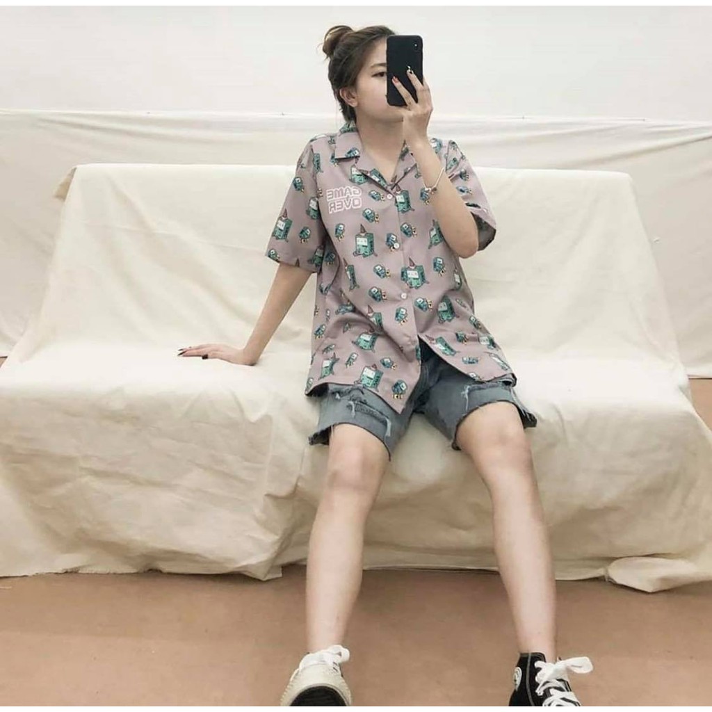 ÁO SƠ MI NGẮN TAY CỔ VEST SƠ MI BMO UNISEX - GIN STORE