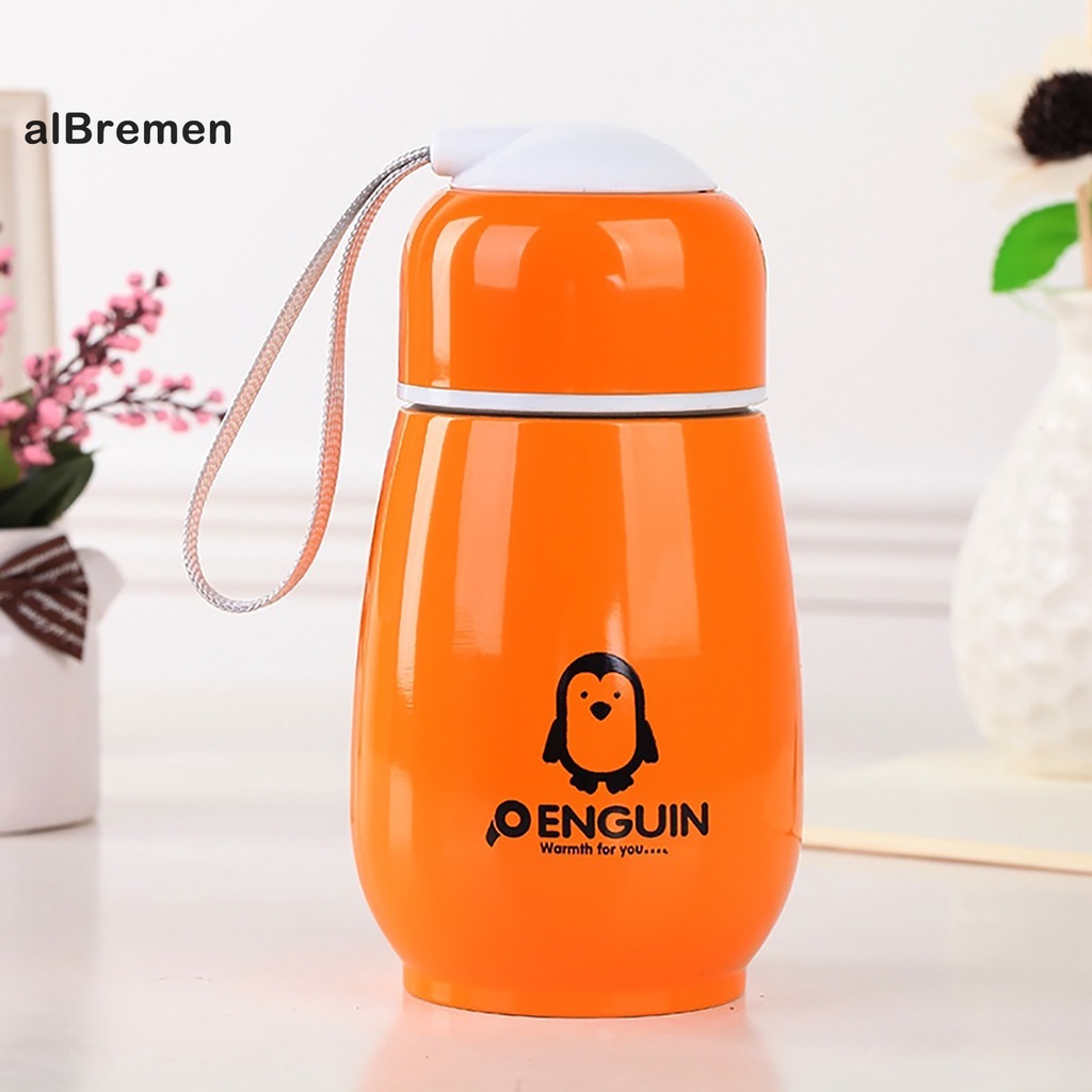 Bình nước cách nhiệt bằng thép không gỉ 180ml hình chim cánh cụt dễ thương