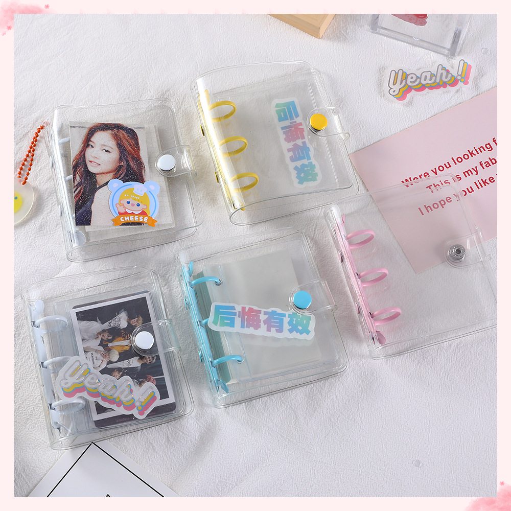 Sổ Còng Binder Vỏ bìa sổ đựng thẻ ảnh mini / Giấy bấm 3 lỗ xinh xắn