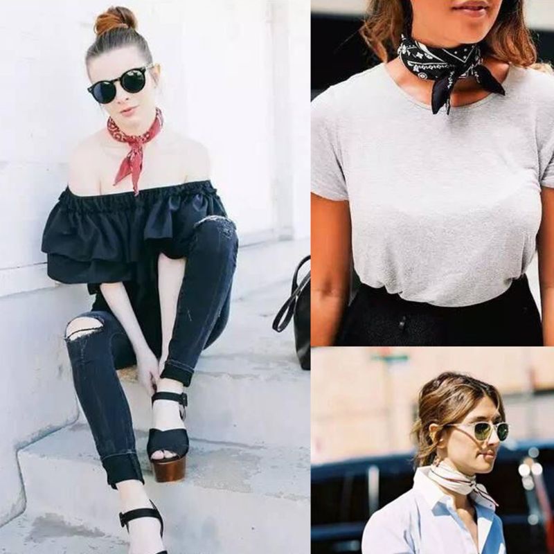 Khăn Vuông Cotton Họa Tiết Hoa Màu Sắc Cầu Vồng Dành Cho Nam Và Nữ