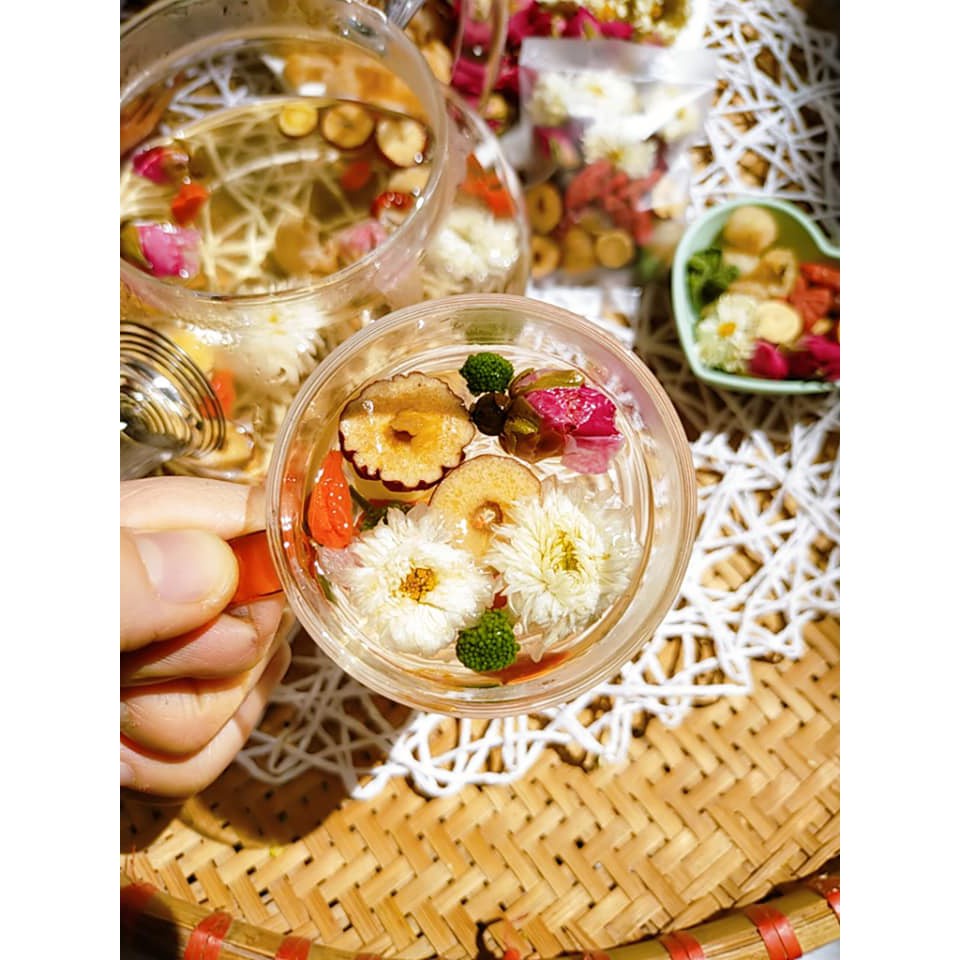 HÀNG HOT Trà Hoa Trà Quả Mix nhiều loại (1 gói dùng thử) thơm ngon TĂNG THÊM ĐƯỜNG PHÈN MẬT ONG