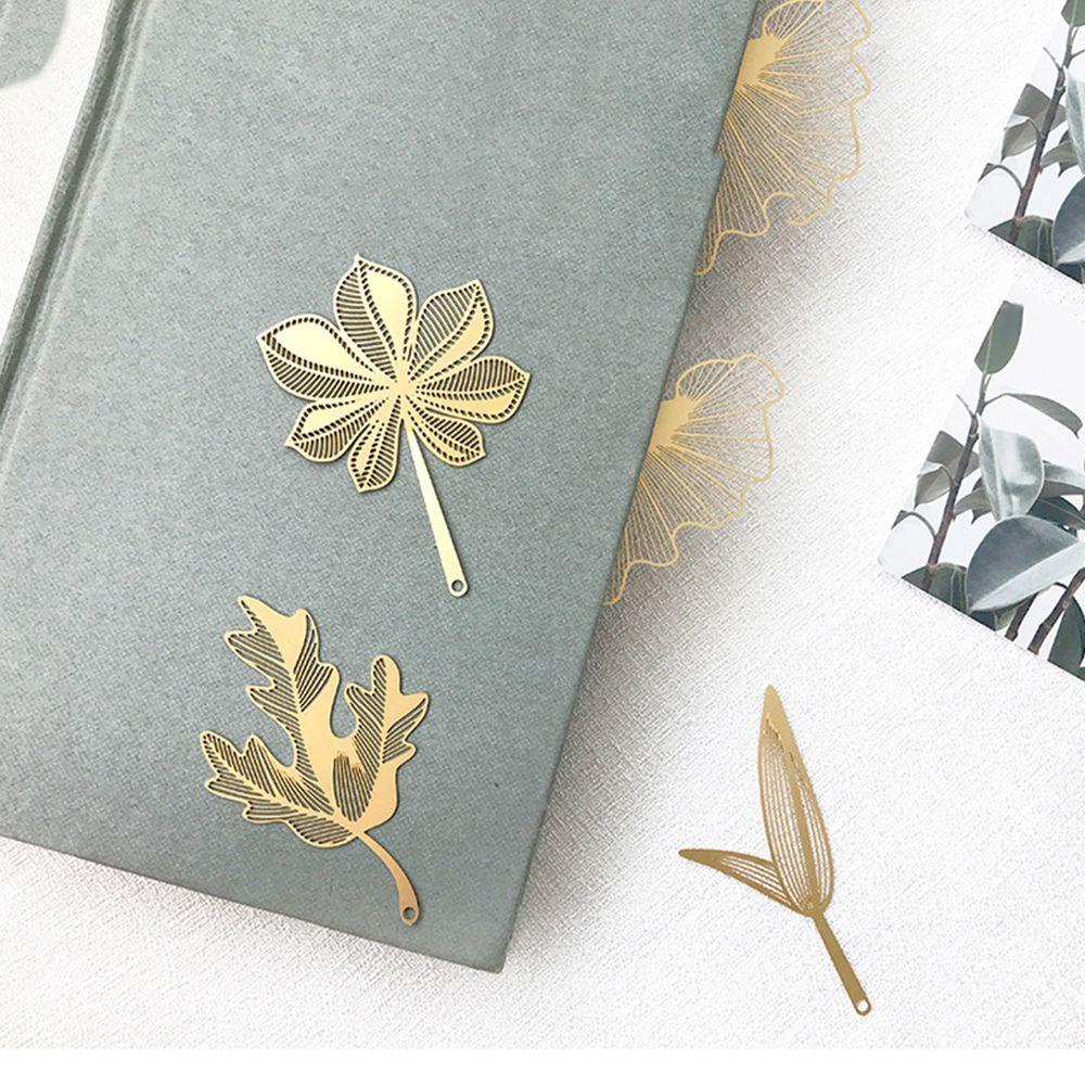 DORAW Kẹp Đánh Dấu Trang Sách Bằng Kim Loại Hình Chiếc Lá