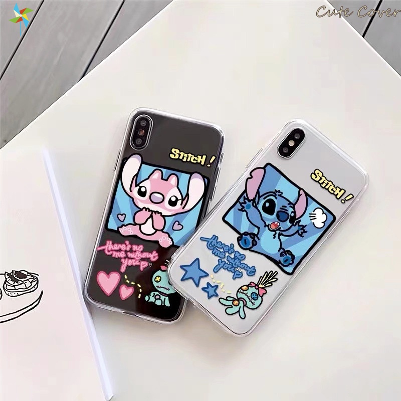 ASUS Zenfone 4 Max 3 Pro Plus M1 M2 ZB633KL ZB631KL ZB602K ZB601KL ZB570TL ZB555KL ZB501KL ZC554KL ZC553KL ZC551KL ZC550KL ZC520KL ZE554KL ZE552KL ZE520KL Cute Stitch Cartoon Transparent Silicone Soft Phone Case