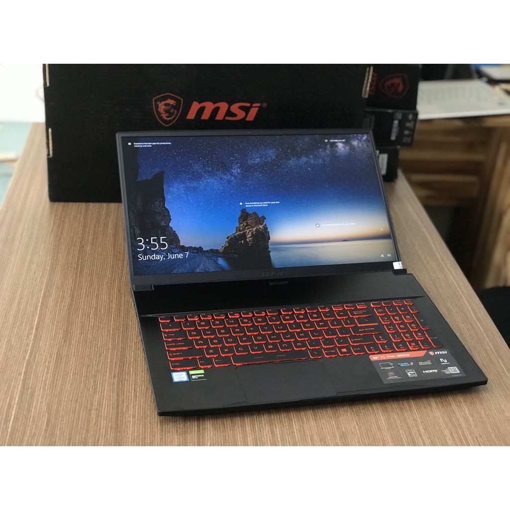 MSI GF75 Thin 9RCX (Core I5-9300H 8CPU, Ram 8GB, SSD NVMe 256GB, VGA GeForce GTX 1050Ti 4GB, MH 17.3" FullHD) Máy New | WebRaoVat - webraovat.net.vn