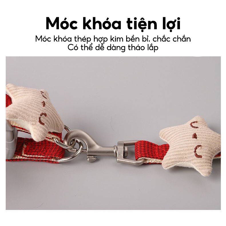 Dây đai yếm dắt chó mèo_Dây dắt ngôi sao  _Dây đai dắt chó mèo_Dây dắt chó mèo dễ thương, giá rẻ_Dây dắt chó mèo đi dạo