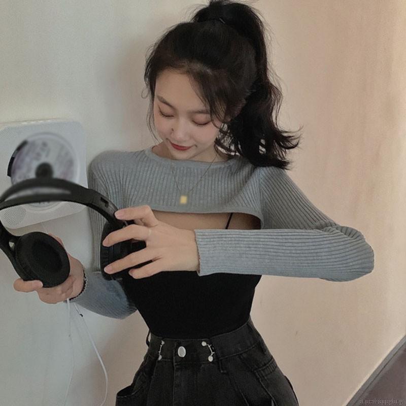 Áo Lửng Hai Dây Phong Cách Quyến Rũ Dành Cho Nữ