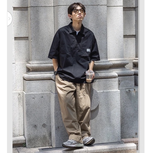 Áo sơ mi nam tay ngắn BOIZ áo sơ mi nam nữ unisex form rộng cổ áo có dây kéo