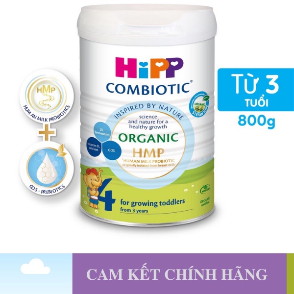 Sữa HiPP Organic HMP Mẫu Mới Số 1/2/3/4 Lon 800G Date 2024 - 1 Đổi 1 Nếu Lỗi NSX