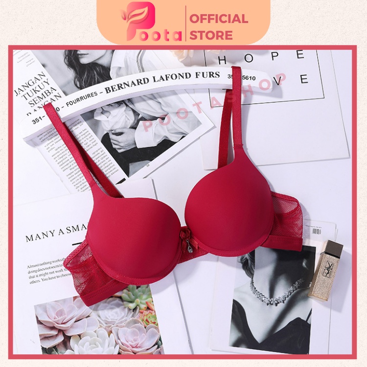 Áo Lót Nâng Ngực Áo Ngực Có Gọng đai lưới thoáng mát gợi cảm - Poota Shop