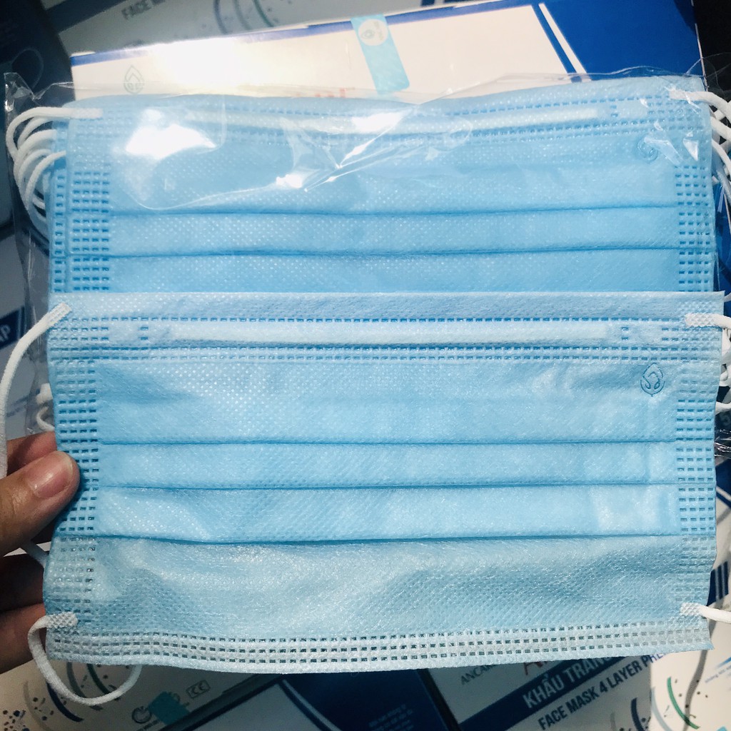 Lẻ 10 cái Khẩu Trang Y Tế ANCARE 4 Lớp Kháng Khuẩn