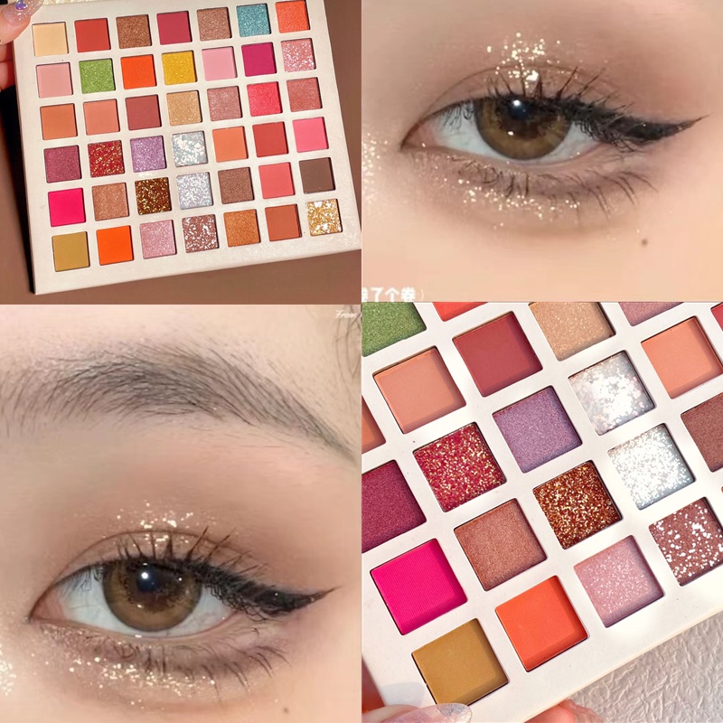 Bảng Phấn Mắt ERSHIQI 42 Màu Sắc Ánh Ngọc Trai Dùng Trang Điểm Sân Khấu