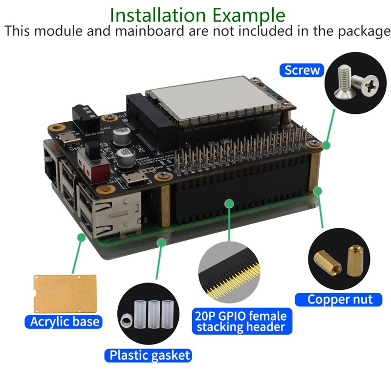 Đầu Đọc Thẻ Gpio 2x20-pin (40Pin) Cho Raspberry Pi A + Pi El B + Pi 2 3 4b