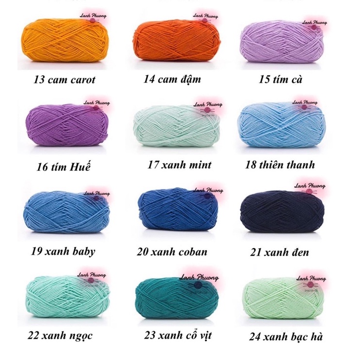 Len Baby Yarn Đám Mây Nhỏ Hàng Chuẩn Đan Móc Đồ Len Em Bé (bảng 2)