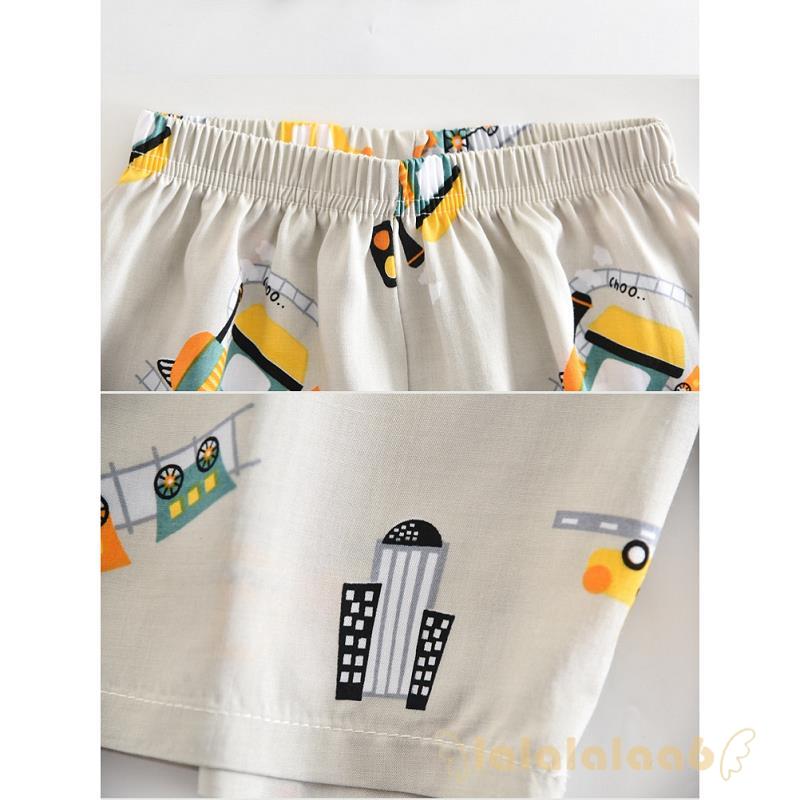 Quần Short Cotton Lưng Thun In Họa Tiết Hoạt Hình Laa6-Boy