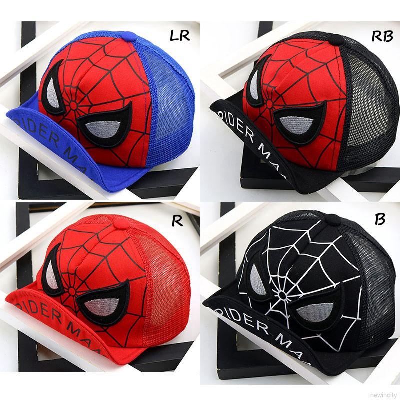 Mũ lưỡi trai in hình Spiderman cho trẻ em