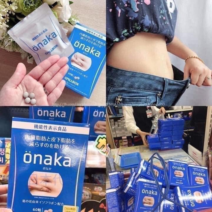 VIÊN UỐNG GIẢM CÂN GIẢM MỠ BỤNG NHẬT BẢN ONAKA PILLBOX HÀNG NHẬT CHÍNH HÃNG - 10207