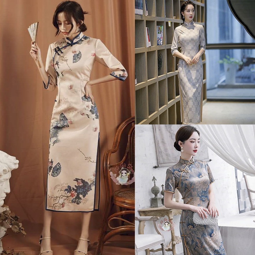 (Nhiều mẫu) Sườn xám thượng hải trang phục cổ điển