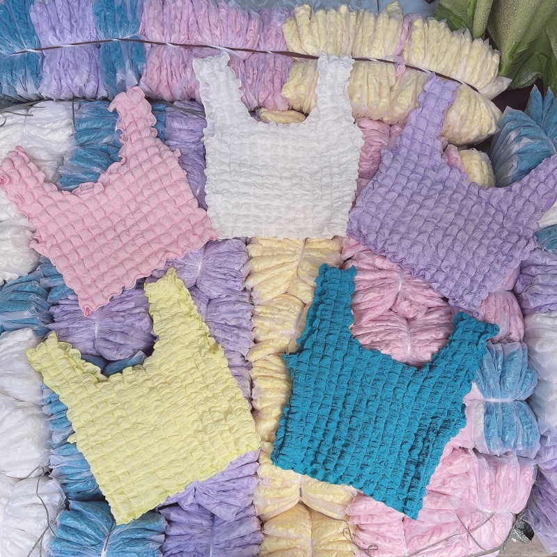 ÁO CROPTOP HAI DÂY TO VẢI XỐP XỊN CỰC XINH ẢNH THẬT ALOHASHOP91