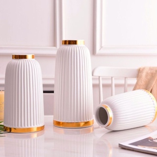 Lọ hoa decor bằng gốm Qhouse , bình hoa trang trí phòng khách để bàn làm việc độc đáo