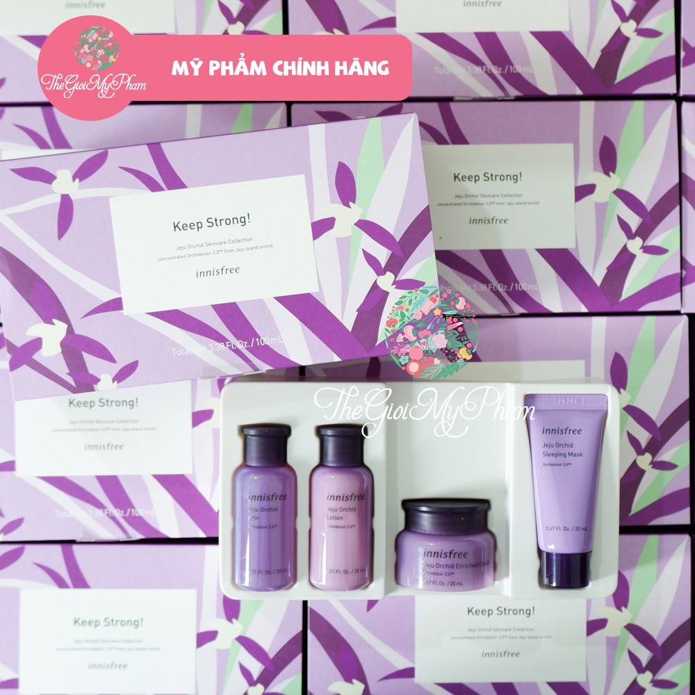 Set Dưỡng Chống Lão Hóa Innisfree Jeju Orchid Skincare Collection Special Kit - 4 món NEW