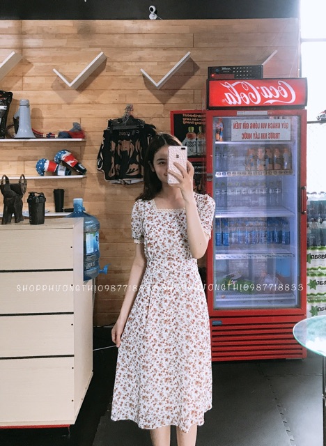 [VIDEO Váy hoa nhí cổ vuông tay lỡ - váy tiểu thư vintage | BigBuy360 - bigbuy360.vn