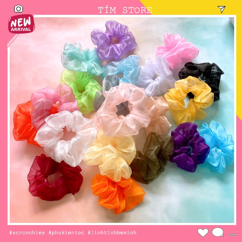 { Ảnh thật} CỘT TÓC VẢI SCRUNCHIES VON VOAN-THỜI TRANG NỮ HOT TREND RẺ