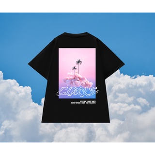 Áo thun circle pink cloud- màu đen- tee ccc21_ circle clo