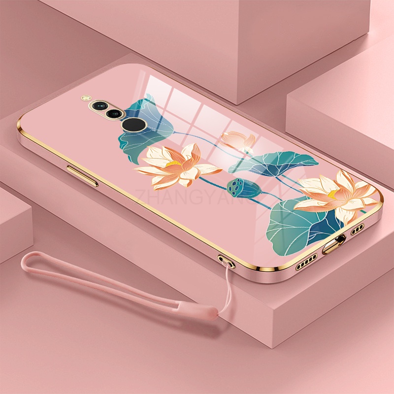 Ốp lưng Redmi 8 Redmi 8a ốp điện thoại Redmi 8 Redmi 8a Ốp Điện Thoại TPU Dẻo Mạ Màu Họa Tiết Hoa Sen Sang Trọng