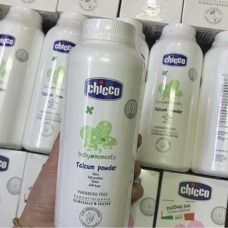 Phấn rôm tinh bột gạo Chicco 150gr