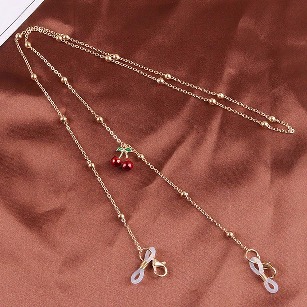 Dây Đeo Mắt Kính Chống Trượt Phối Hạt Kim Loại Hình Trái Cây Thời Trang VANES1